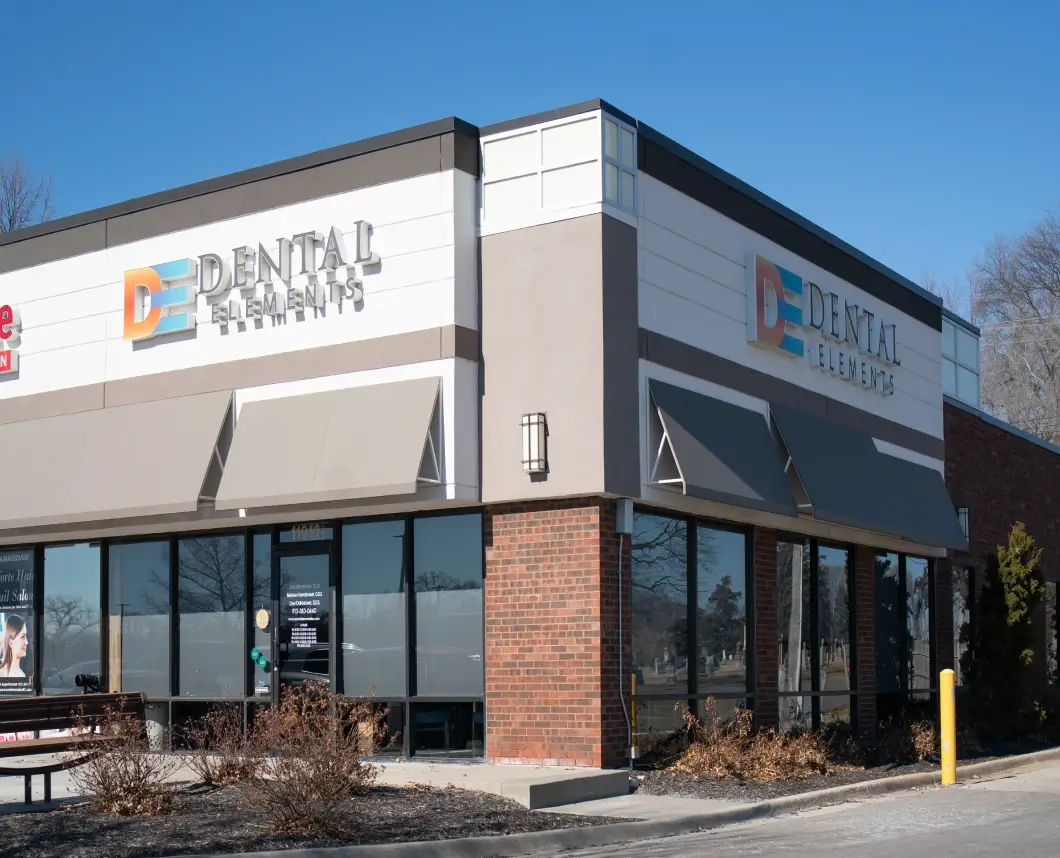 Exterior of a Dental Elements dental office serving Shawnee, Leawood and Wellsville, KS